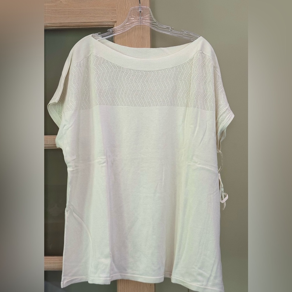 Coldwater Creek White Short Sleeve Top